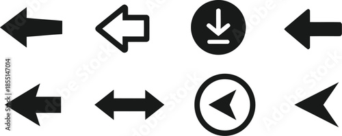Arrow icon set, Collection different arrows sign, Modern simple arrows.