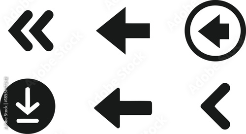 Arrow icon set, Collection different arrows sign, Modern simple arrows.