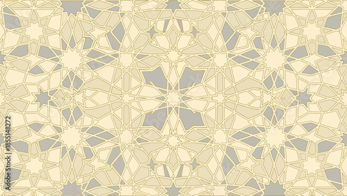 Seamless Pattern of Floral Mosaic Design.