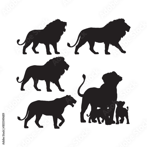 Lion Silhouettes Collection
