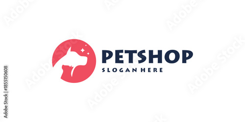 Pet icon logo design with creative element concept Premium Vector