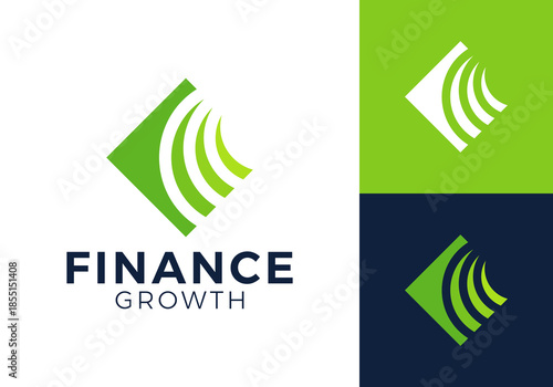 road growth logo design. creative fast grow finance symbol icon concept
