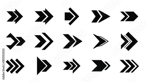 Dynamic collection of pointer and direction arrow vector icons perfect for web and app interfaces