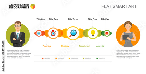 Five Options of Strategy Slide Template