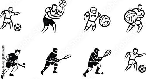 set of sport silhouettes