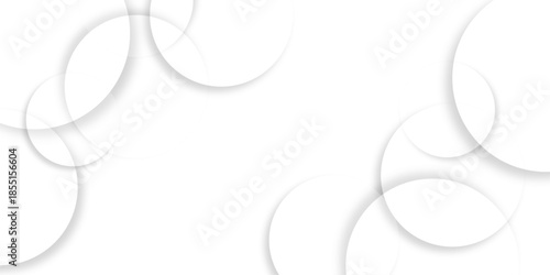 modern abstract white bubble background with circles. banner pattern with copy space abstract blank geometric circle abstract white background with circles cut out drop shadow template.