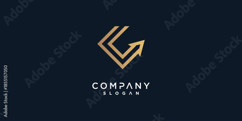 Letter C vector icon logo design with creative unique style Premium Vector