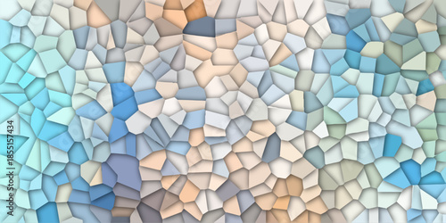 colorful pestel crystallize abstract background in light sweet vector illustration. white stoke colors stone tile pattern with shadow. Cement kitchen decor. abstract mosaic polygonal Geometric.