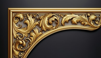 ornate gold decorative corner border