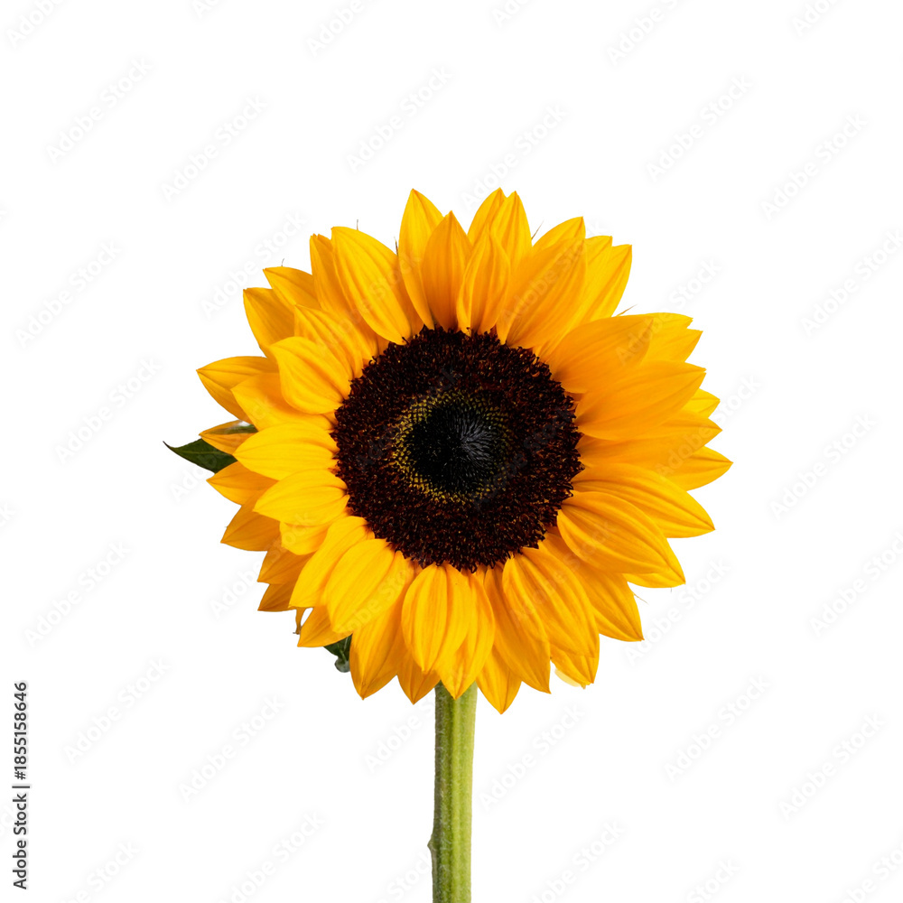 Fototapeta premium girasol en fondo blanco