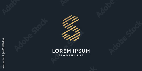 Letter S vector icon logo design with creative unique style Premium Vector