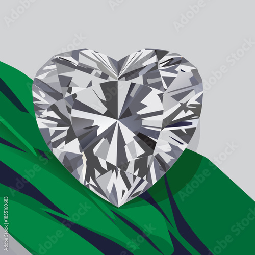 diamond on green background