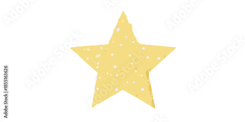 A single golden star with sparkling white dots on a black background