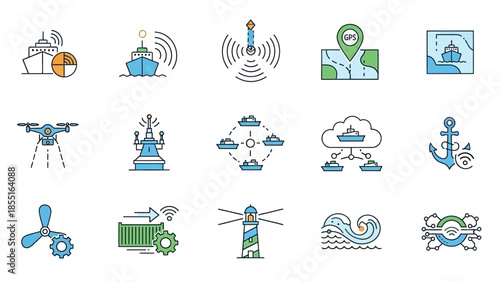 Set of Renewable Energy Icons Illustration.