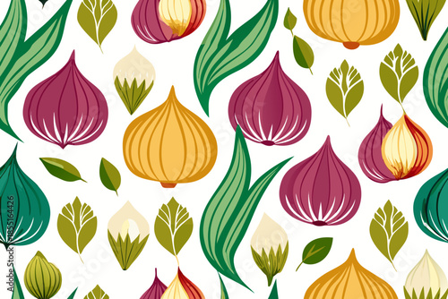 seamless pattern with vegetables