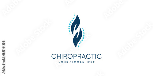 Chiropractic vector icon logo design with unique and creative style Premium Vector