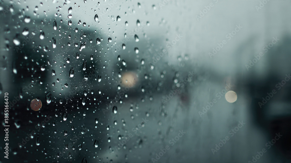 Obraz premium Rain Drops on Glass