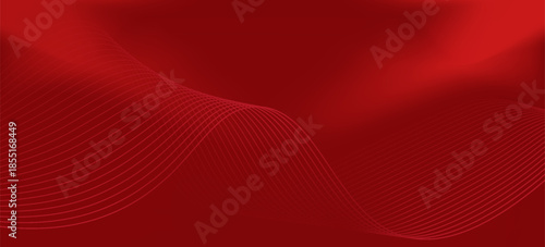 Abstract red gradient background, light and shadow on the backdrop with dimensions, hot tone wall with intense color