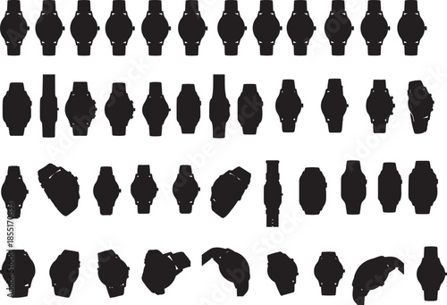 Vector set of glass wine bottles with grapes featuring fashion silhouettes of women in elegant dresses and lingerie style illustrations for a black beauty brand design collection