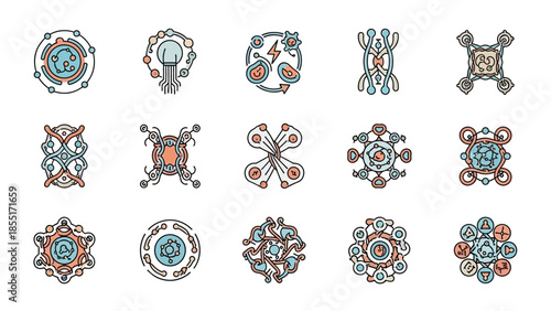 Collection of Unique Geometric Shapes and Designs.