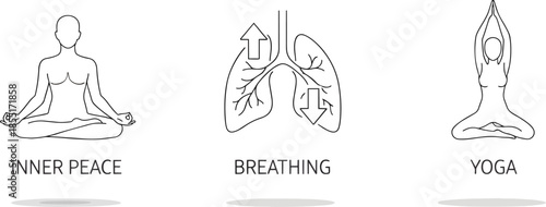 Person meditating in yoga pose achieves inner peace through breathing exercise