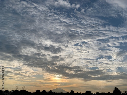 Evening Cloudy Sky Near Horizon