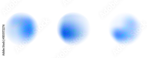 Set color circle gradient noise gradation. Abstract colorful watercolor blur mesh on isolated transparent background. Circle shape png.