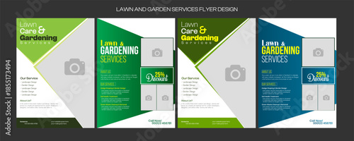 lawn and garden flyer design template landscaping services Tree and gardening service poster leaflet design. Lawn Care and Gardening Services Flyer Design, Landscaping leaflet design set