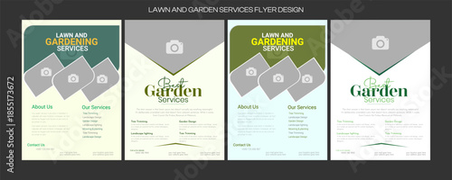 lawn and garden flyer design template landscaping services Tree and gardening service poster leaflet design. Lawn Care and Gardening Services Flyer Design, Landscaping leaflet design set