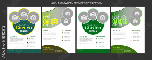 lawn and garden flyer design template landscaping services Tree and gardening service poster leaflet design. Lawn Care and Gardening Services Flyer Design, Landscaping leaflet design set