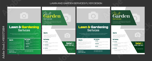 lawn and garden flyer design template landscaping services Tree and gardening service poster leaflet design. Lawn Care and Gardening Services Flyer Design, Landscaping leaflet design set