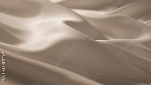 Close-up of smooth beige silk fabric texture