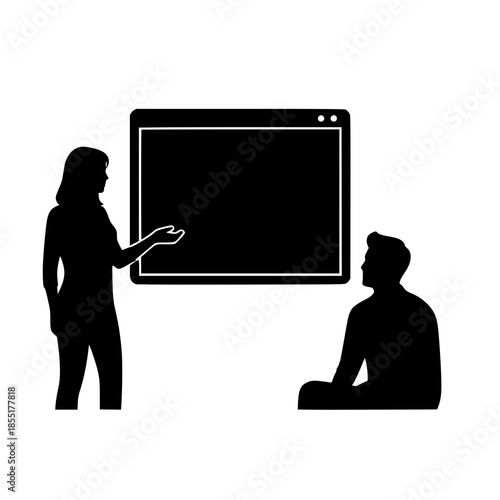 silhouette of a man with a laptop