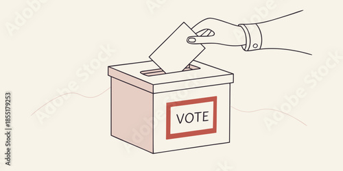Hand Casting Vote into Ballot Box