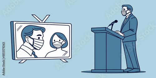 Masked Speaker and Virtual Audience During Pandemic