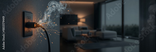 plug in socket sparks short circuit