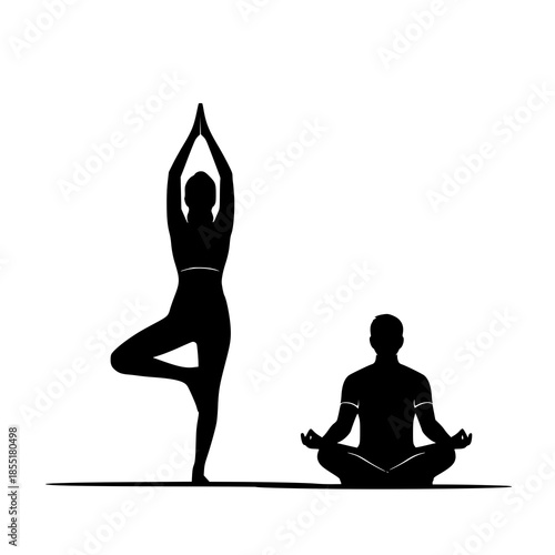yoga woman silhouette