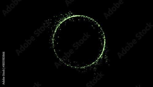 Green Neon Circle Effect