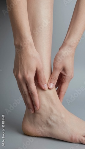 Injured Foot Held Tenderly Hands Pain Persists