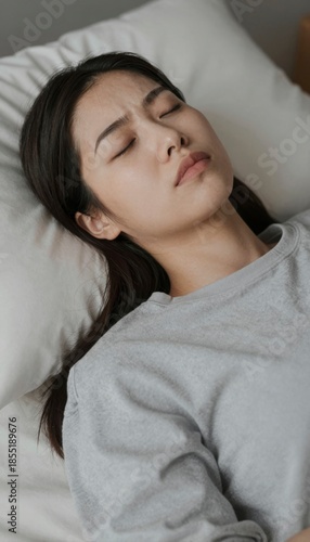 Peaceful Sleep Relaxed Woman Soft Lighting