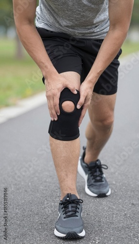 Injured Runner Kneeling Path with Support