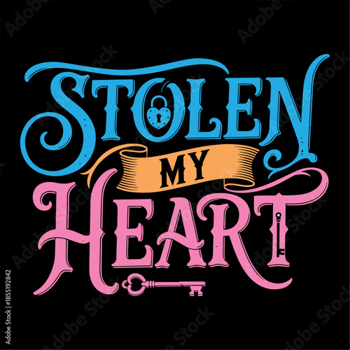 Stolen My Heart Key Tee