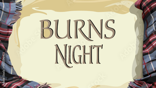 Burns Night Quote Poster Illustration with Classic Serif Typography