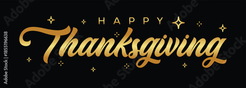 Happy Thanksgiving Typography Vector art illustration