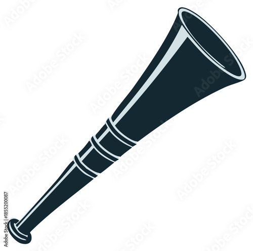 Dark Silhouette of a Vintage Telescope or Spyglass Object