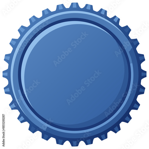Blue Bottle Cap Blank Icon Design Element