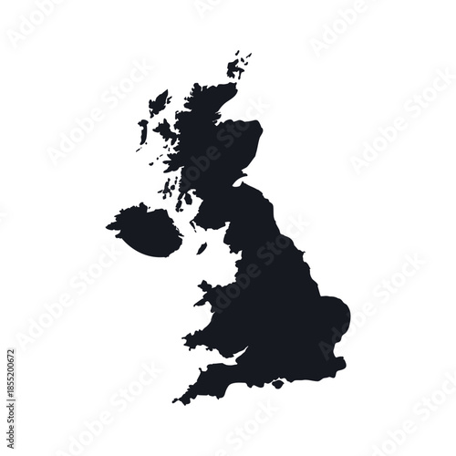 England UK united kingdom map silhouette