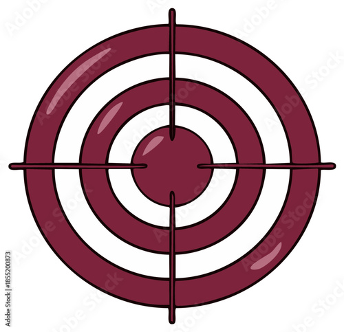 Circular target with crosshairs