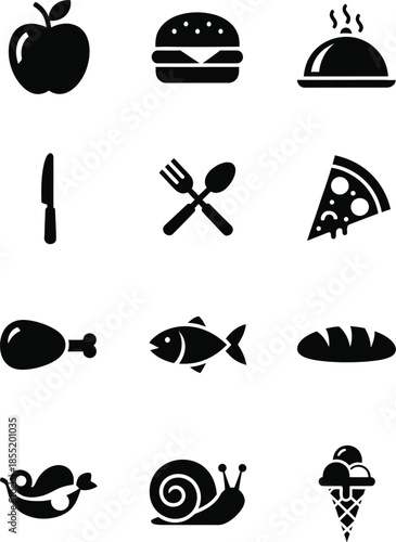 A black and white of an open padlock and a key on a white background