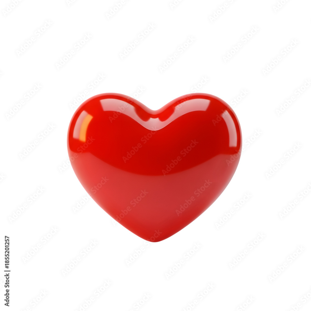 Fototapeta premium Shiny red heart symbol on black background for love concepts